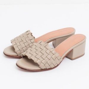 rachel.comey tan woven slide sandals heel pentz